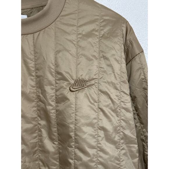 Nike Sportswear Therma-Fit Tech Pack Winterized Crew Pullover Men M Tan Athletic - Picture 2 of 13